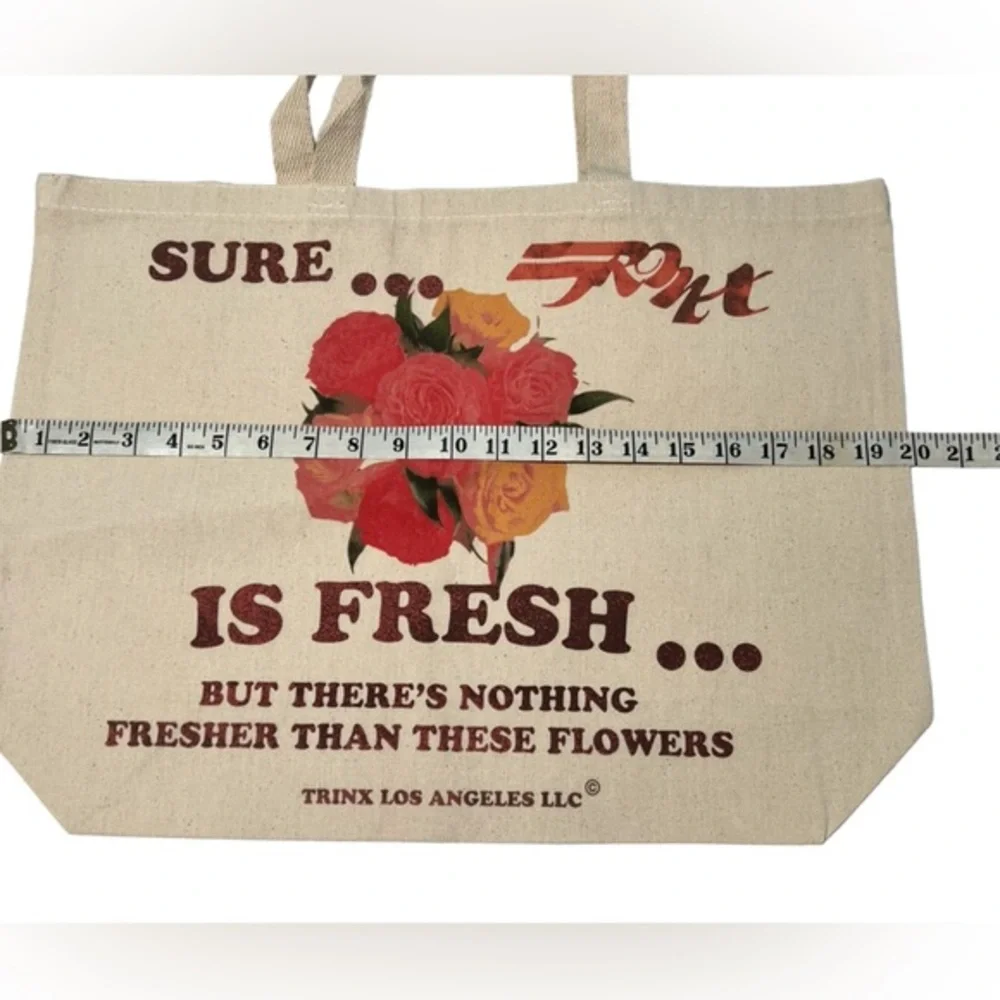 Trinx Los Angeles Tote Bag reusable shopping bad “Sure is Fresh” one size‎ NWOT